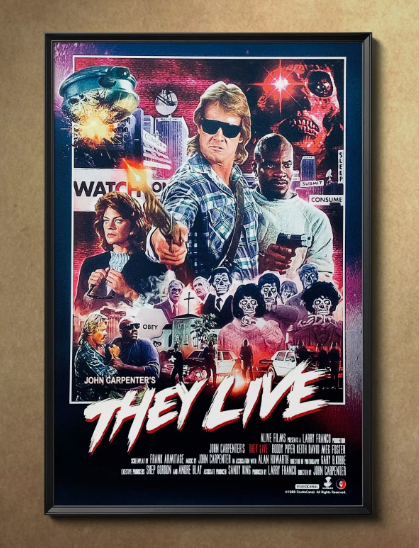 They Live Roddy Piper Movie Poster 24x36 Inch Borderless Unframed Poster