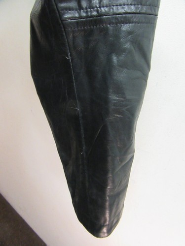 VINTAGE MARLBORO LEATHER HIGHWAYMAN MOTORCYCLE JACKET SIZE XL + QUILT LINER - Picture 10 of 21