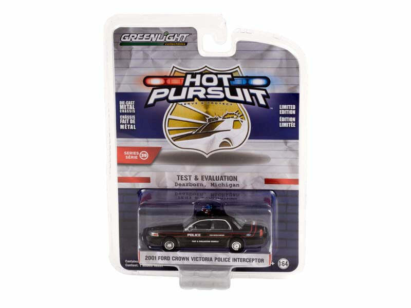 グリーンライト2001 FORD CROWN VICTORIA 2001 Ford Crown Victoria Police Interceptor 1:64 Scale Model