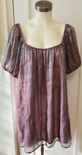 Show Me Your MuMu Flora Mini Dress Lilac Cheetah Organza Dress Size M NWOT USA