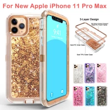 Shockproof Case For iPhone 15 14 Plus 13 12 11 Pro Max Liquid Glitter Cover