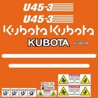 Kubota U45-3 Decals  U45-3 Stickers, Kubota decals, Repro Decal Kit