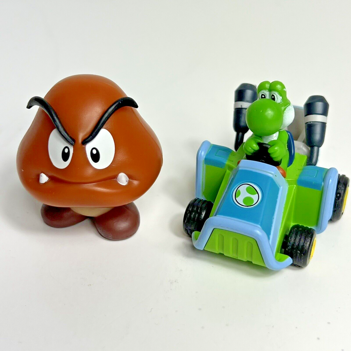Super Mario Bros Nintendo Yoshi Pull Go Kart Car Goomba Mushroom Mario Kart  Toys