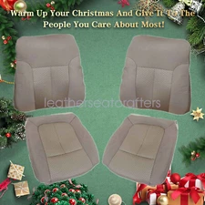 For 2011-2014 Ford F150 Front Bottom & Top Replacement Cloth Seat Cover Tan 4PCS