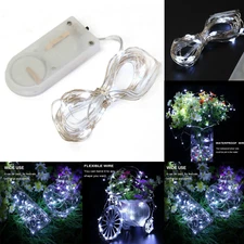 Xmas Decor Battery Operated Mini LED Copper Wire String Fairy Lights 2m 20 LEDs