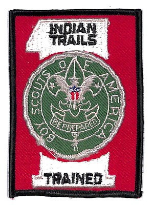 Boy Scouts BSA 1970's ? Indian Trails ''Trained'' Patch Scarce