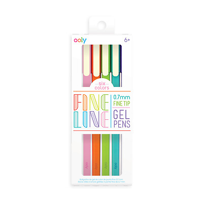 FINE LINE COLORED GEL PEN - SET OF 6