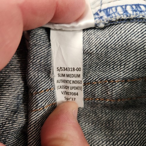 Gap Jeans Mens W36 L32 Blue SLIM Straight 1969 Denim ZIP Fly - Picture 11 of 14