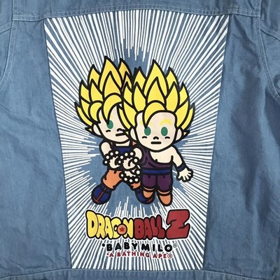 BAPE × Dragon Ball Z denim jacket A Bathing Ape Size M from Japan 
