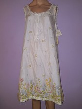 VAL MODE VINTAGE NIGHTGOWN SLEEVELESS LACE FLORAL NEW OLD STOCK NWT Sz S
