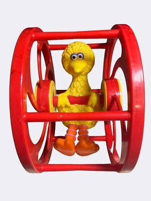 Big Bird Rolling Wheel Toy - Bright Red & Yellow - Sesame Street
