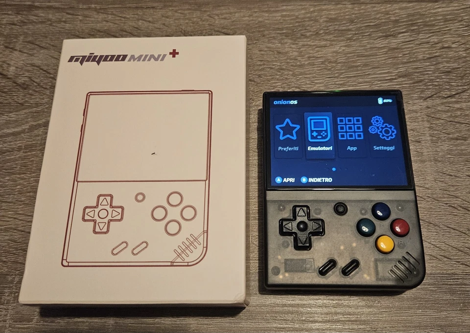 Miyoo Mini Plus Onion Os V4.3 Console Portable  Emulatore 64gb  Nero  - Immagine 3 di 4