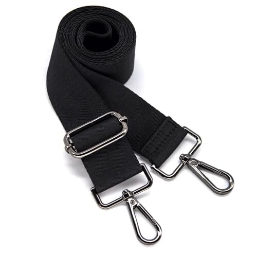 Thickened Solid Color Purse Straps Replacement Crossbody Black Gunmetal Buckle