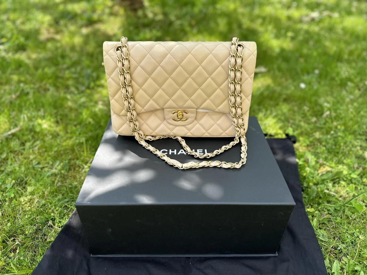 Chanel Classic Jumbo Double Flap 18S CaramelDark Beige Quilted Caviar with light gold hardware #21 Chanel Classic Jumbo Double Flap 18S CaramelDark Beige Quilted Caviar with light gold hardware