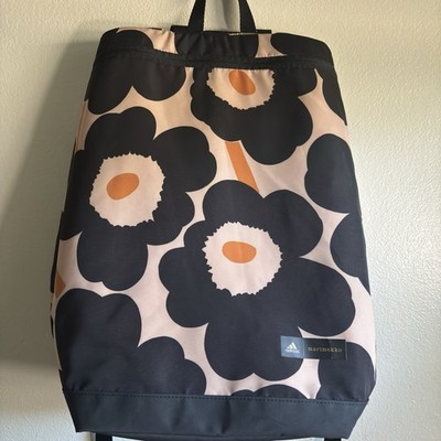 Adidas x Marimekko Unikko Floral Backpack Black/Orange/Pink GREAT