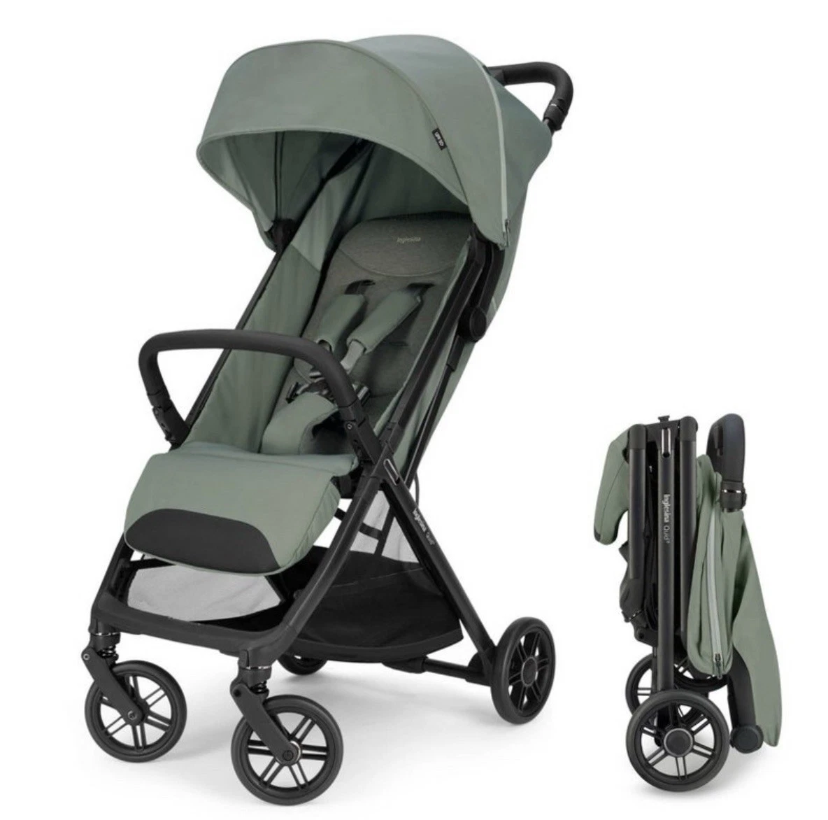 Inglesina Quid 2 Stroller Green Canopy 3M- 50 lbs/ Ultra Compact Lightweight
Opens in a new window o