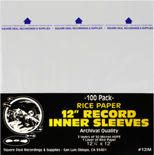 12" Record Inner Sleeves 100 Pack