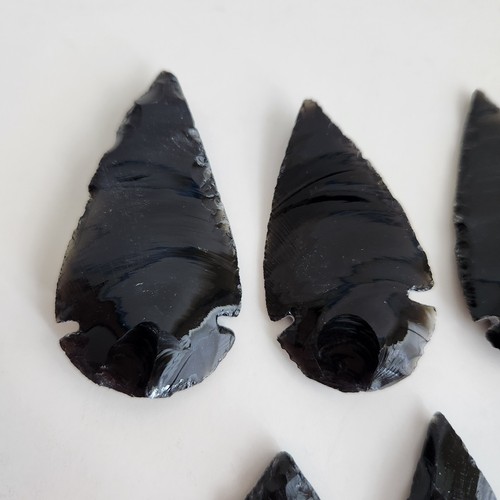 Lot of 7 Obsidian Arrowhead Healing Stones – 3.45 oz Total - Bild 4 von 10