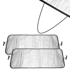 31 x 14 Inch Air Conditioner Cover, 2 Pcs Magnetic Outside AC Unit Cover, Silver