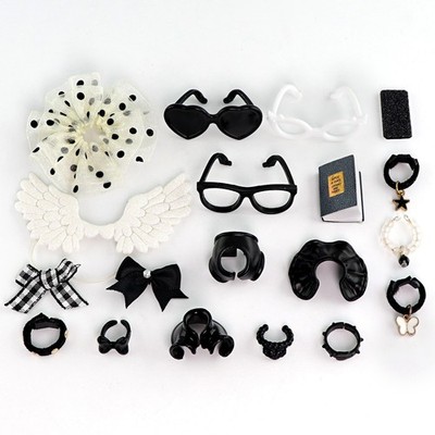 19Pcs Black LPS Accessories For Littlest Pet Shop Mini Figures Toy LPS Dog Cat