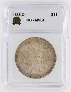 1885-O Morgan Silver Dollar ICG MS64 S$1 New Orleans Minted No Reserve