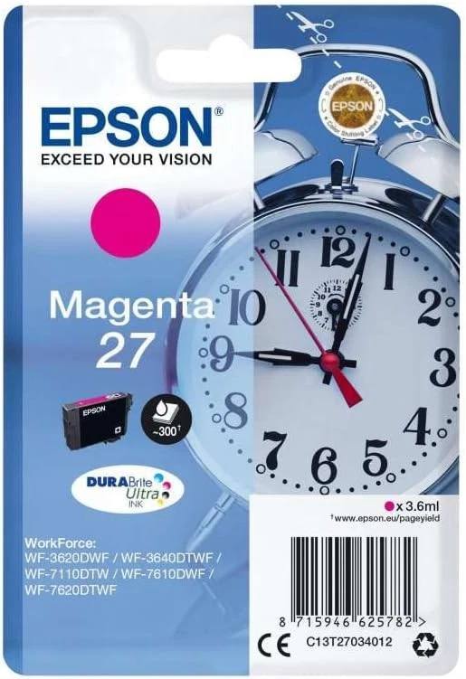Epson 27 magenta cartouche d'encre authentique (TVA incluse) - Photo 1/1