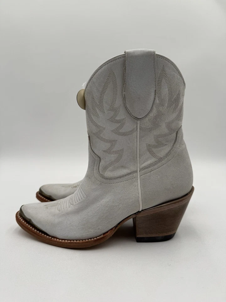 Botines para mujer Idyllwind Wheels de cuero blanco occidental talla 7B Foto 3 de 4