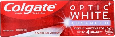 Colgate Optic White Advanced Teeth Whitening Toothpaste,Sparkling White(pack of3
