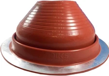 round Base Metal Roofing Pipe Flashing Boot #7(DF207RE) RED High Temp Silicone F