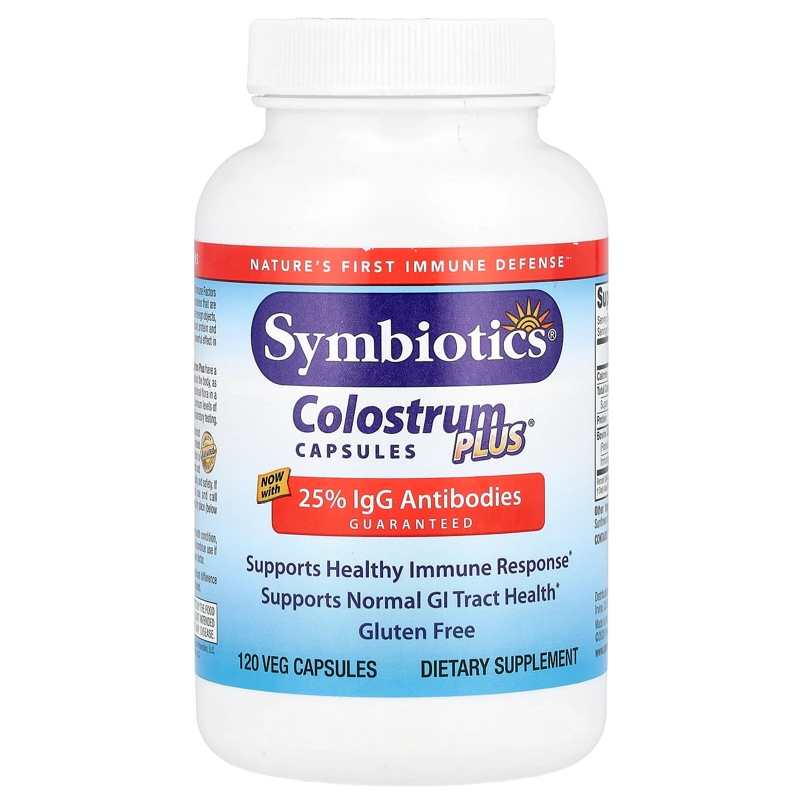 Symbiotics Colostrum Plus 120 капсул без антибиотиков без глютена 6090₽