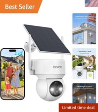 Solar Security Cameras Wireless Outdoor 2.4G WiFi, 360  View, Solar/Battery P...