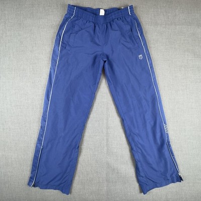 Vintage K-Swiss Track Pants Mens Small Blue Mesh Lined Zip Hem