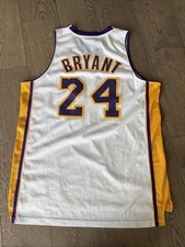 Vintage Adidas Los Angeles Lakers Kobe Bryant 24 White Swingman Jersey XL 2