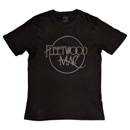 Fleetwood Mac T Shirt Dove Band Logo Nuovo Ufficiale Unisex Nero