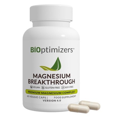 BIOptimizers Magnesium Breakthrough Supplement with 60 Count (Pack of 1) 