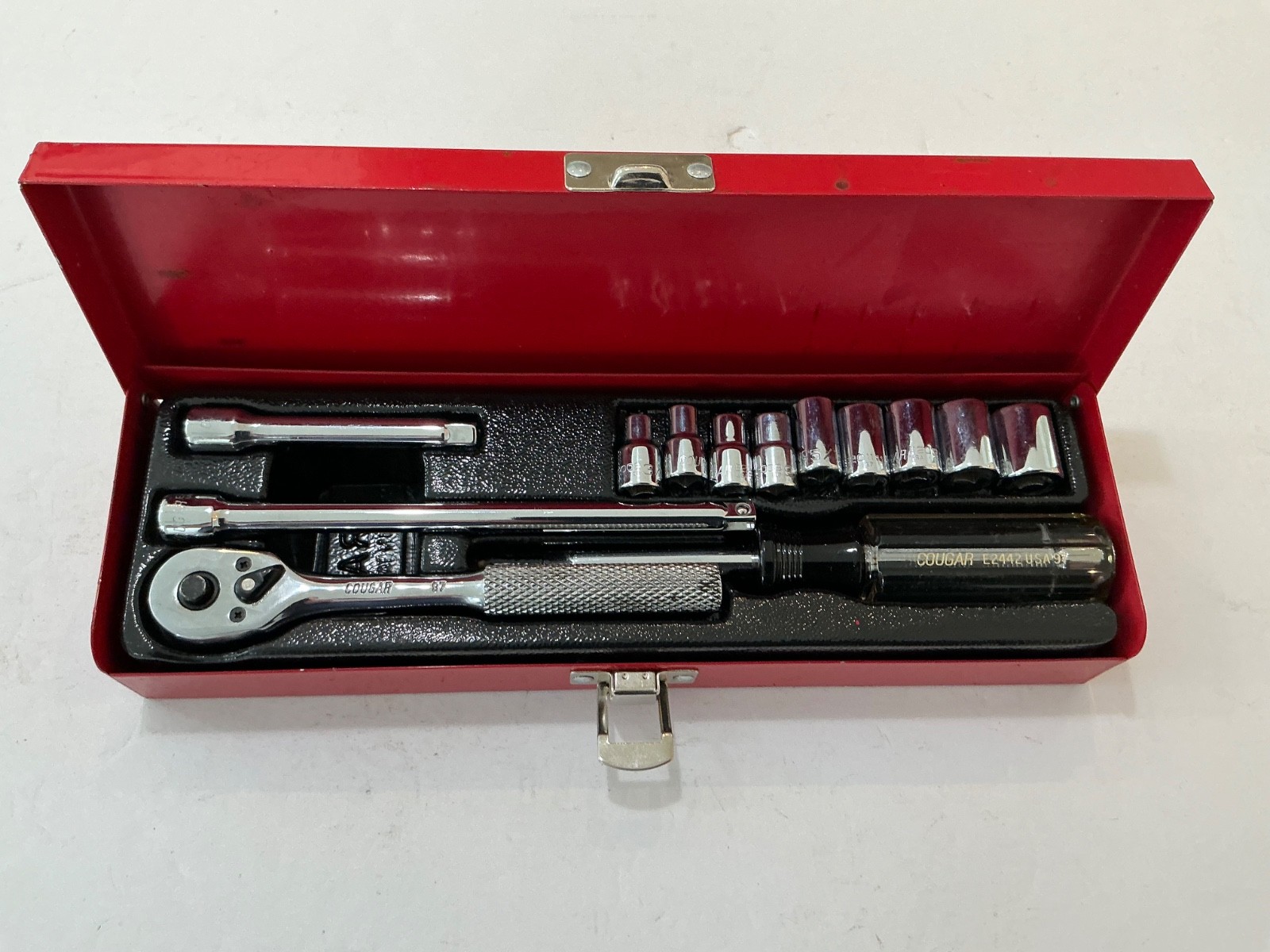 Cougar Tools by Wright tools 13 pc 1/4" drive SAE socket set USA