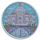 2024 3 oz  Silver Palau Dot Art Taj Mahal Colorized Black Proof Coin