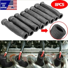 8pcs 2500° 6" Spark Plug Wire Protector Boots Sleeve Heat Shield Cover fits MOST