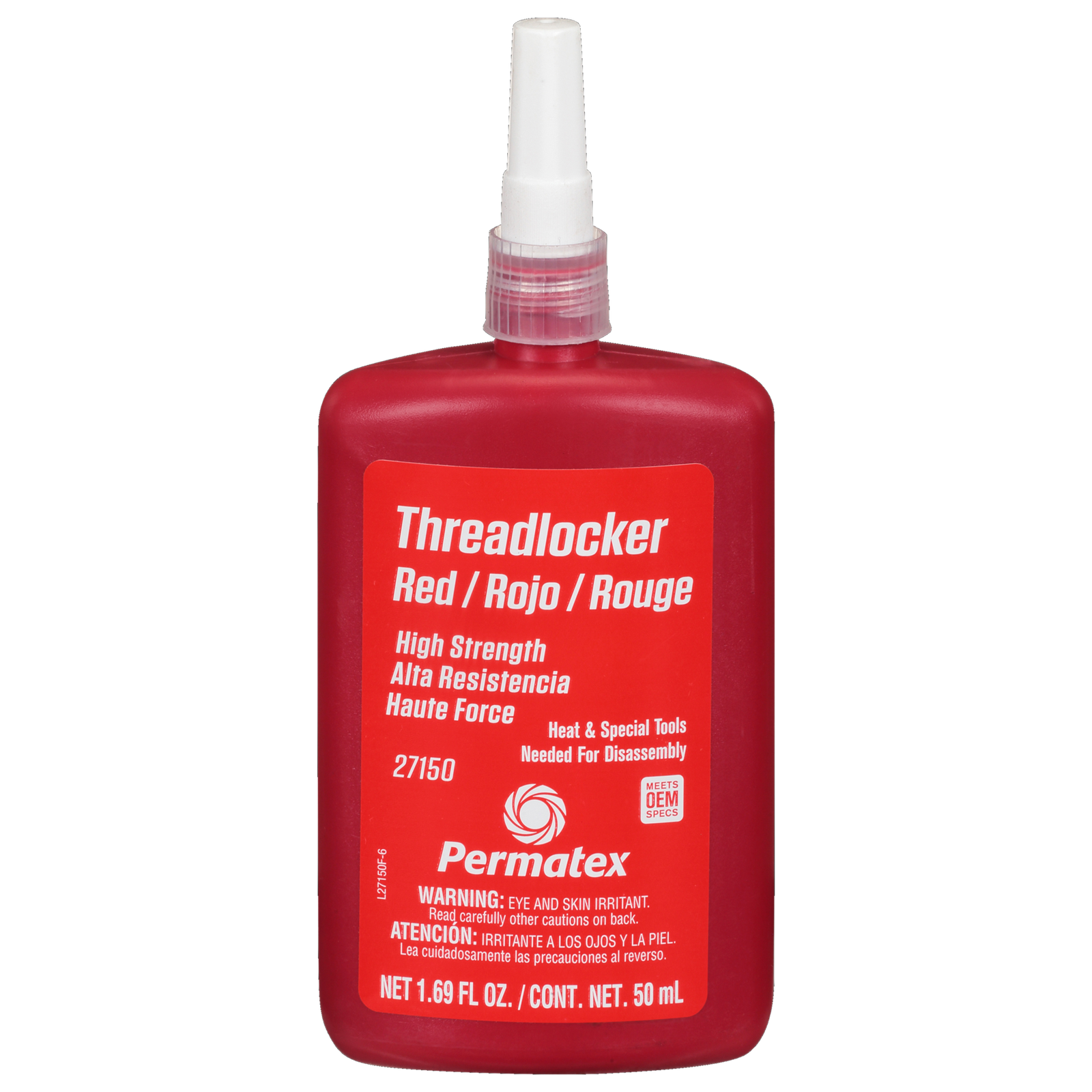 Permatex - High Strength Thread locker Red Gel Locks Bolts & Nuts - 50ml