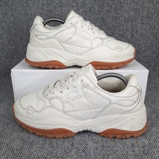 Ellesse Womens Trainers UK 6 Mavon Cream Faux Leather Shoes Ladies EUR 39