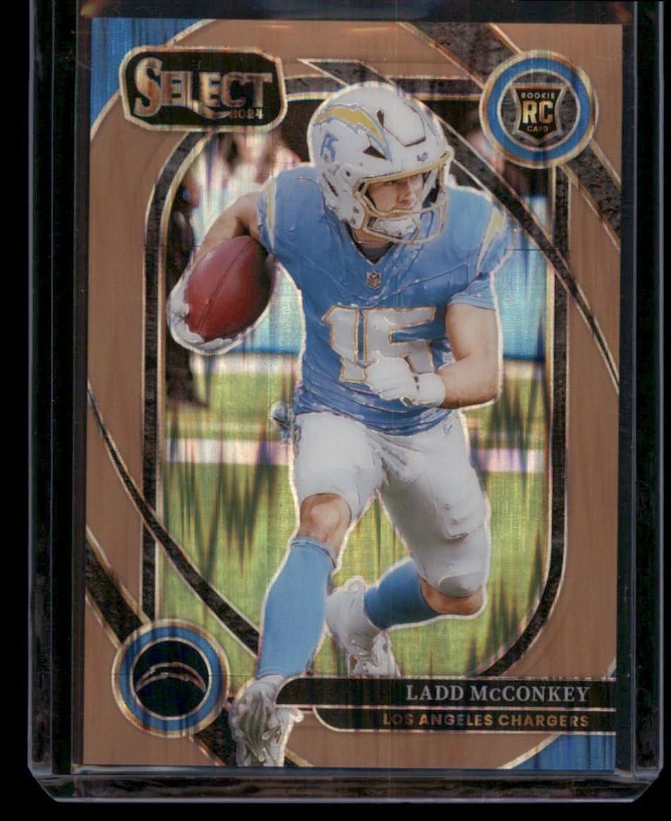2024 Panini Select #268 Ladd McConkey Copper Prizm Shock #/299