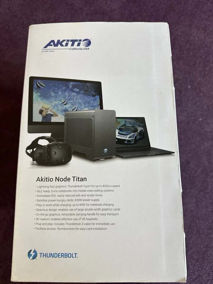 AKiTiO Node Titan Plug and Play Thunderbolt 3 External GPU Solution New-Open Box - Image 4 of 4