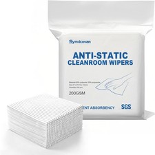 Anti-Static Microfiber Wipes 6"x6" 100 Pcs,Class 100, 200GSM Lint Free Cloths R