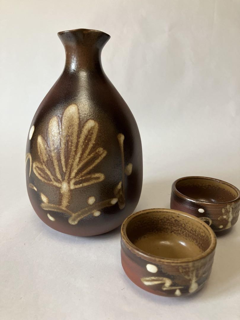 Botella De Sake Marrón 15 Cm Tokkuri Vaso De Bebida Taza Japonesa Guinomi Ochoco