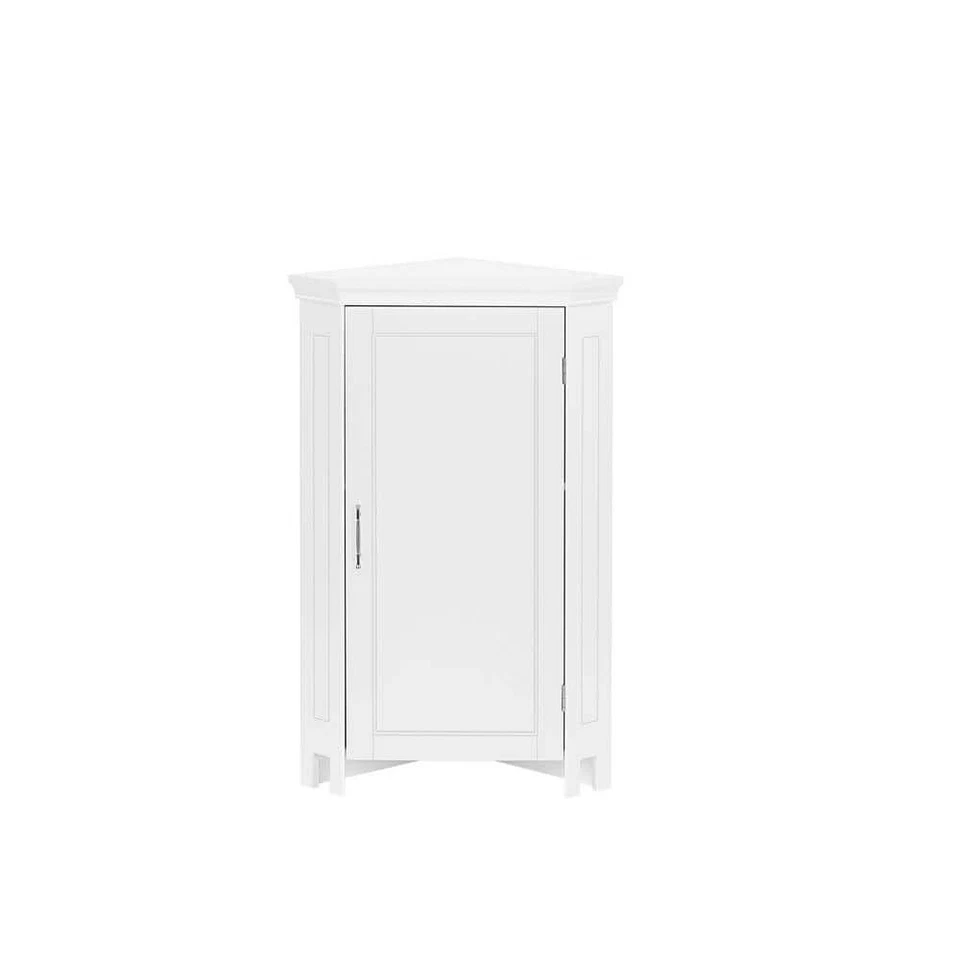 RiverRidge Home Linen Cabinets 20.5"W x 14.5"D x 32"H Single Door Corner White - Image 3 of 4