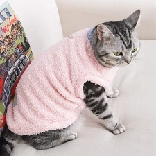 Cute Warm Pet Wool Vest Jacket Winter Set Small and Medium-sized Cat Dog M-XL Fl