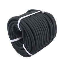 Black 1/2" x 200' 48 Strand Braided Rope Bull Rope For Tree Work Sailing 6500lbs