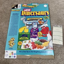 Dinersaurs 1988 Cereal Box From Ralston Purina With Sticker Gift