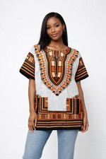 Dashiki Shirt Top for Men and Women Unisex  African Clothing