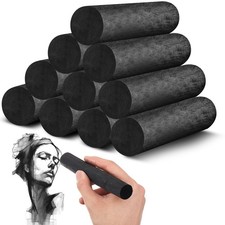 10 Pcs Jumbo Willow Charcoal Sticks 0.79-0.94 Inch Large Soft Willow Charcoal...